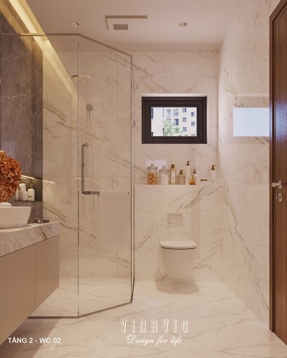 Thiết kế nội thất hiện đại biệt thự 2 tầng 14x16m (CĐT Mr Nhớ - Nghệ An) NT2364