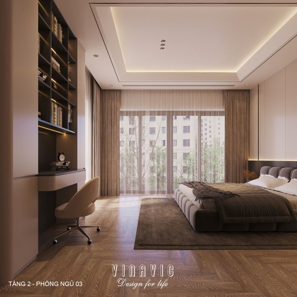 Thiết kế nội thất hiện đại biệt thự 2 tầng 14x16m (CĐT Mr Nhớ - Nghệ An) NT2364