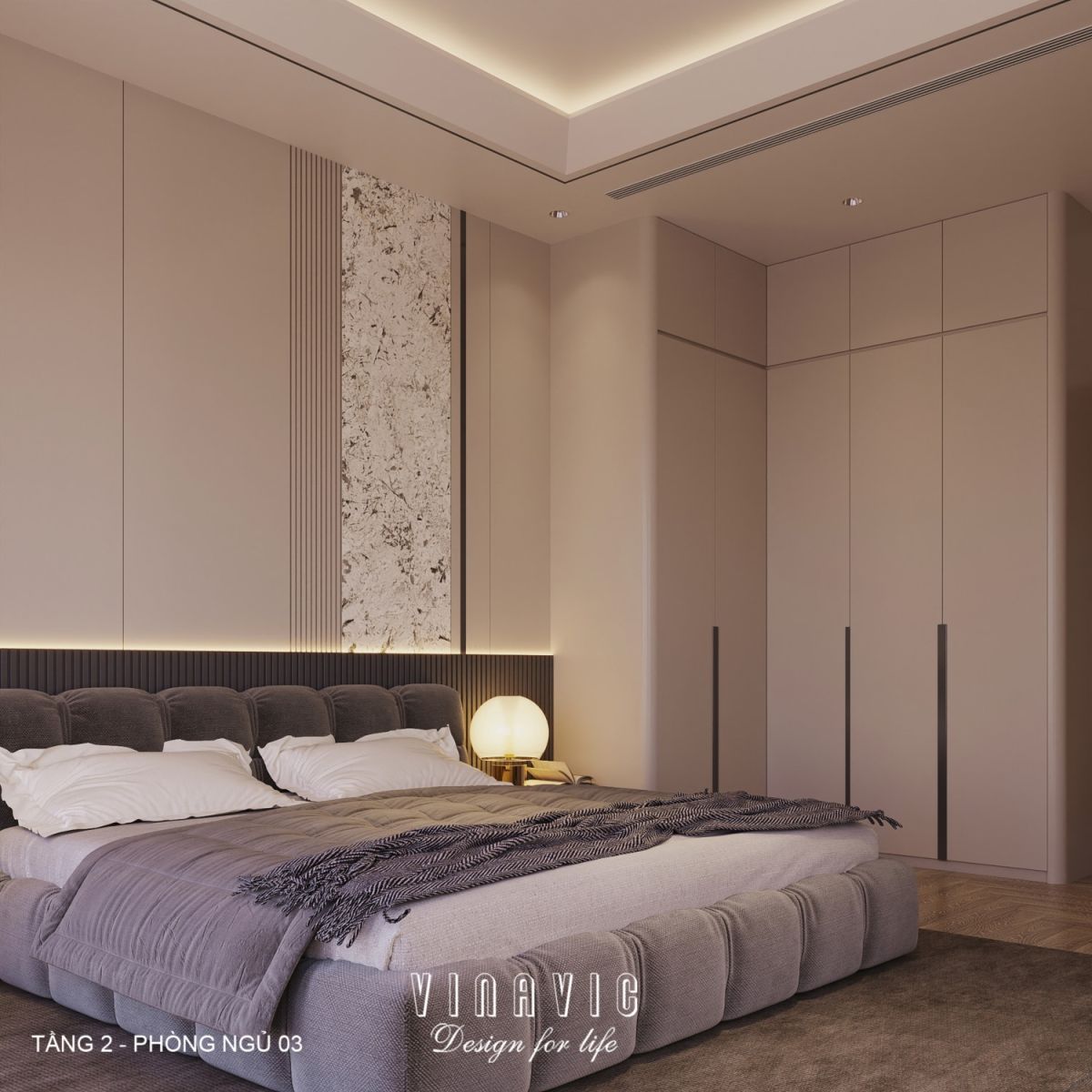 Thiết kế nội thất hiện đại biệt thự 2 tầng 14x16m (CĐT Mr Nhớ - Nghệ An) NT2364