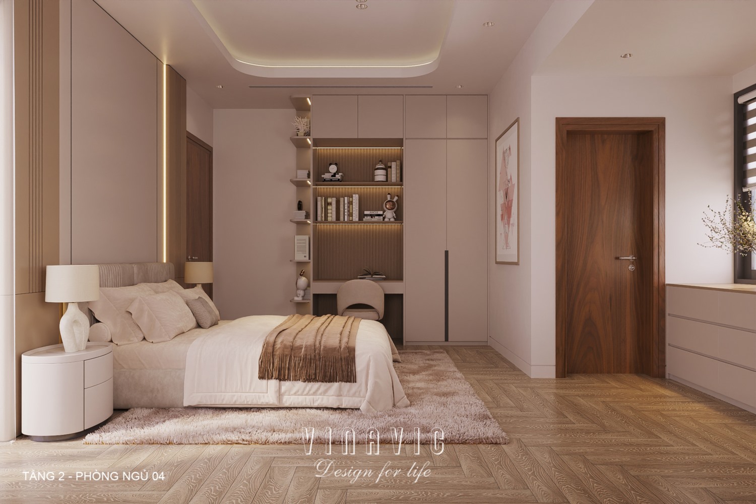 Thiết kế nội thất hiện đại biệt thự 2 tầng 14x16m (CĐT Mr Nhớ - Nghệ An) NT2364