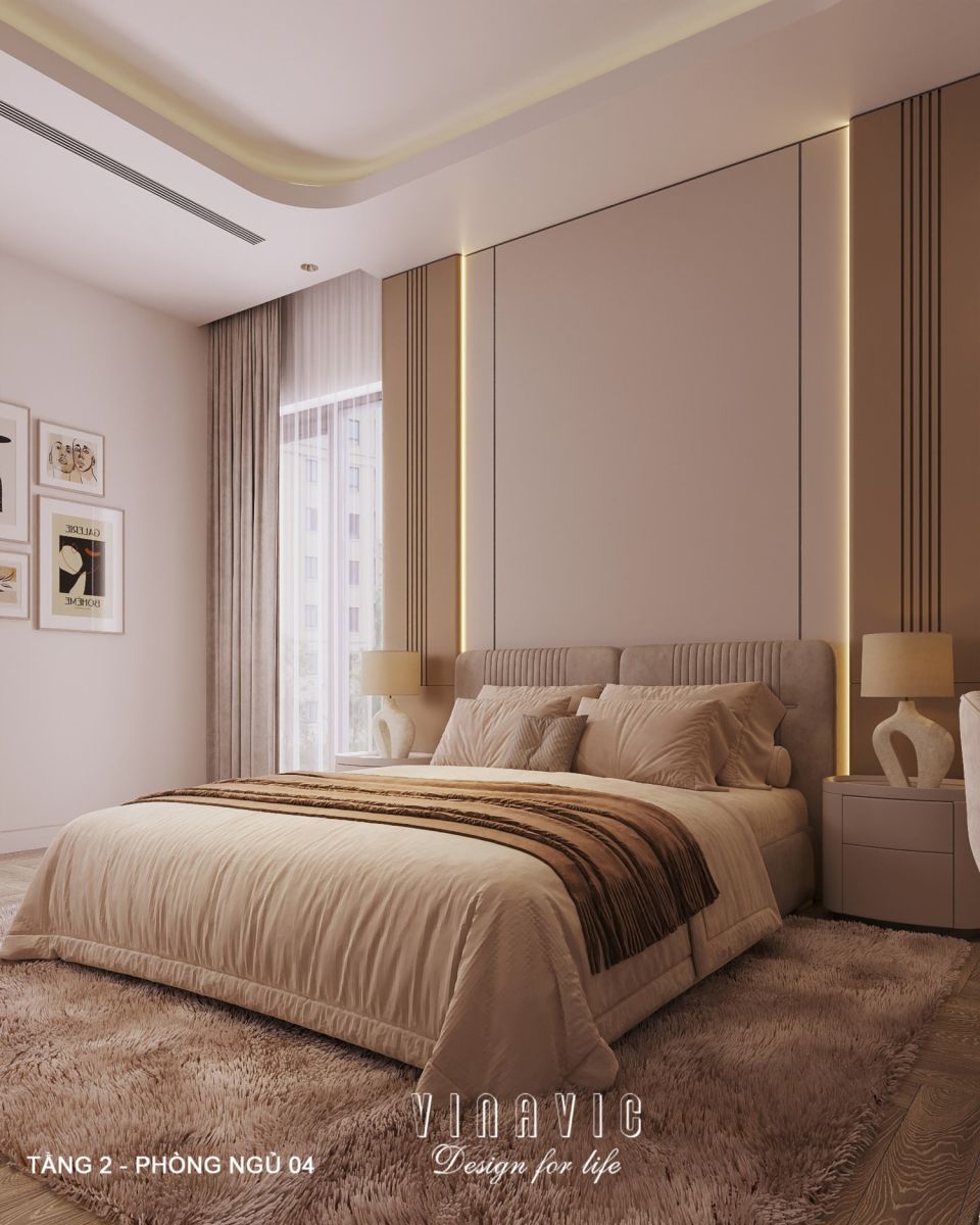 Thiết kế nội thất hiện đại biệt thự 2 tầng 14x16m (CĐT Mr Nhớ - Nghệ An) NT2364