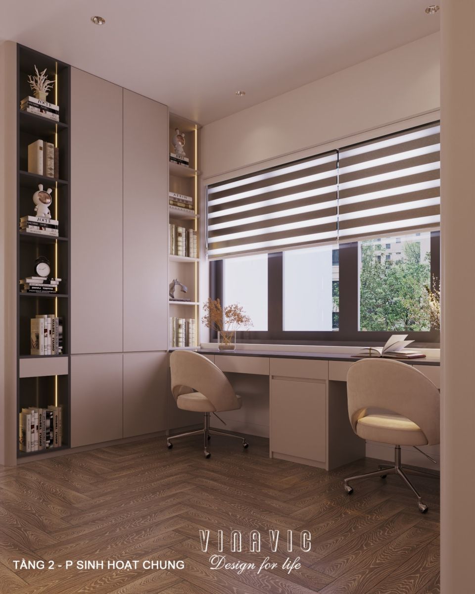 Thiết kế nội thất hiện đại biệt thự 2 tầng 14x16m (CĐT Mr Nhớ - Nghệ An) NT2364