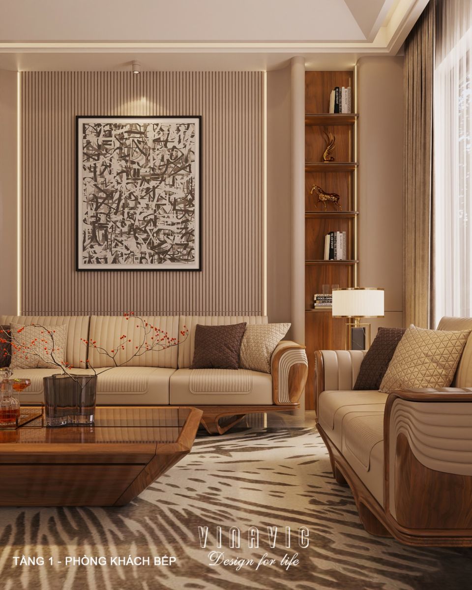 Thiết kế nội thất hiện đại biệt thự 2 tầng 14x16m (CĐT Mr Nhớ - Nghệ An) NT2364