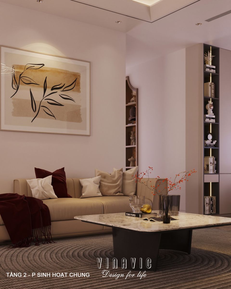 Thiết kế nội thất hiện đại biệt thự 2 tầng 14x16m (CĐT Mr Nhớ - Nghệ An) NT2364