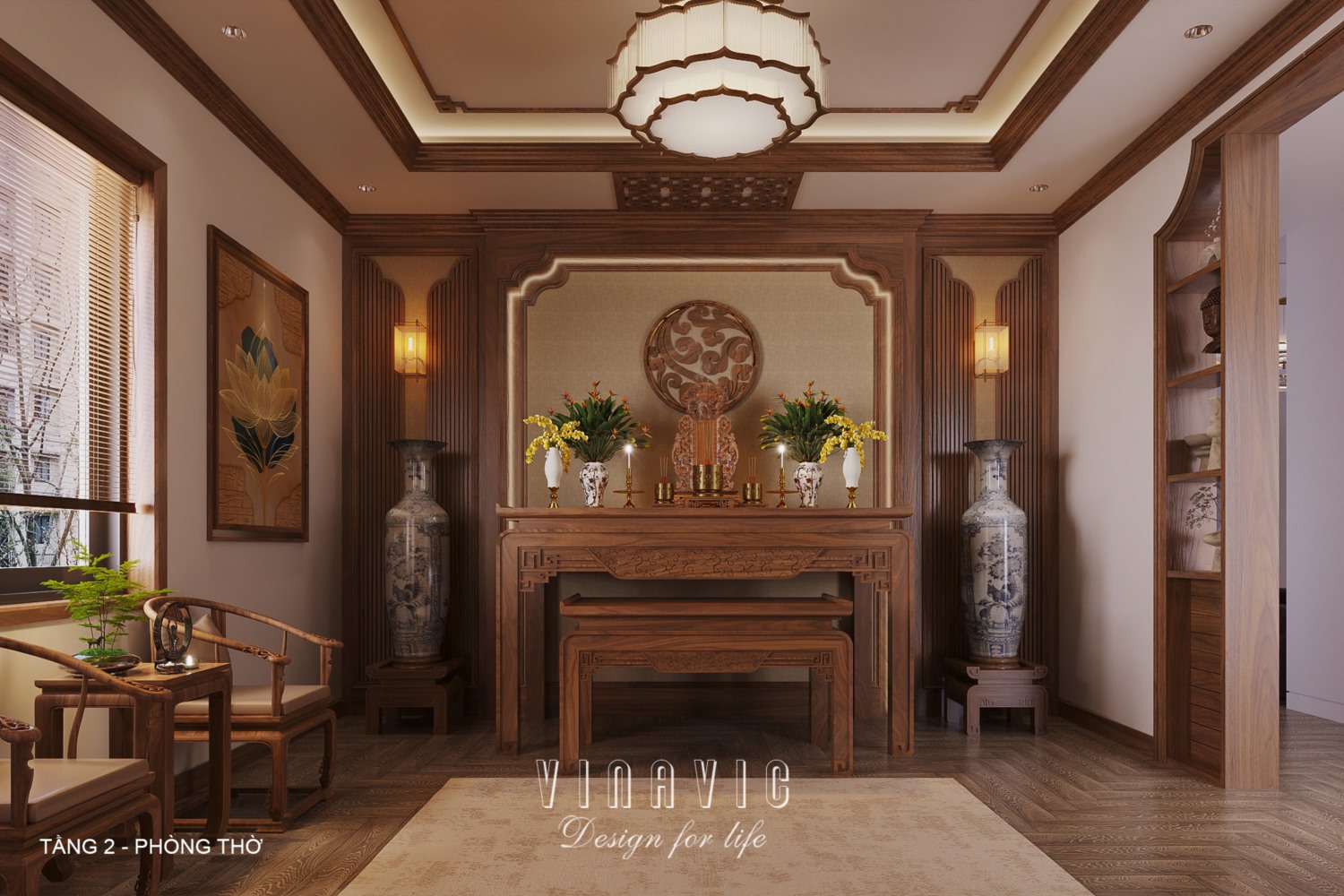 Thiết kế nội thất hiện đại biệt thự 2 tầng 14x16m (CĐT Mr Nhớ - Nghệ An) NT2364