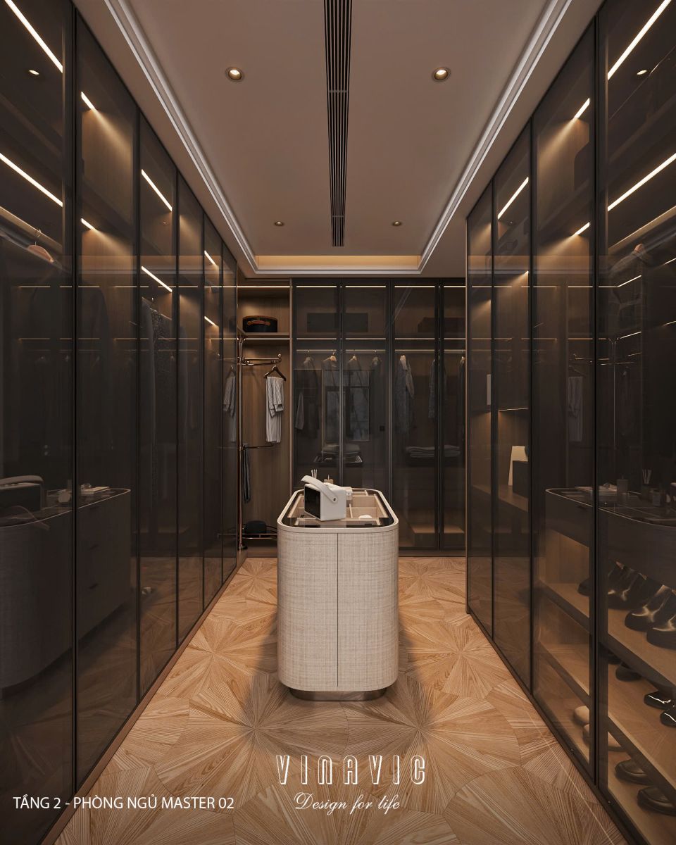 Phối cảnh phòng ngủ master biệt thự nhà phố chị Vân - An Giang NT2365