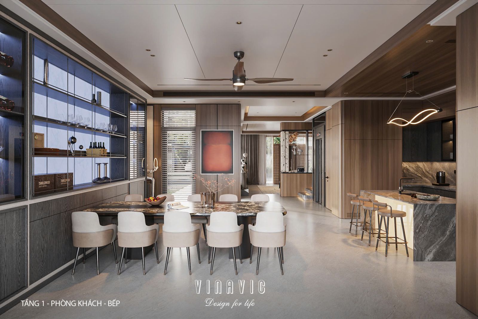 Thiết kế nội thất biệt thự nhà phố (CĐT Mrs Vân - An Giang) NT2365