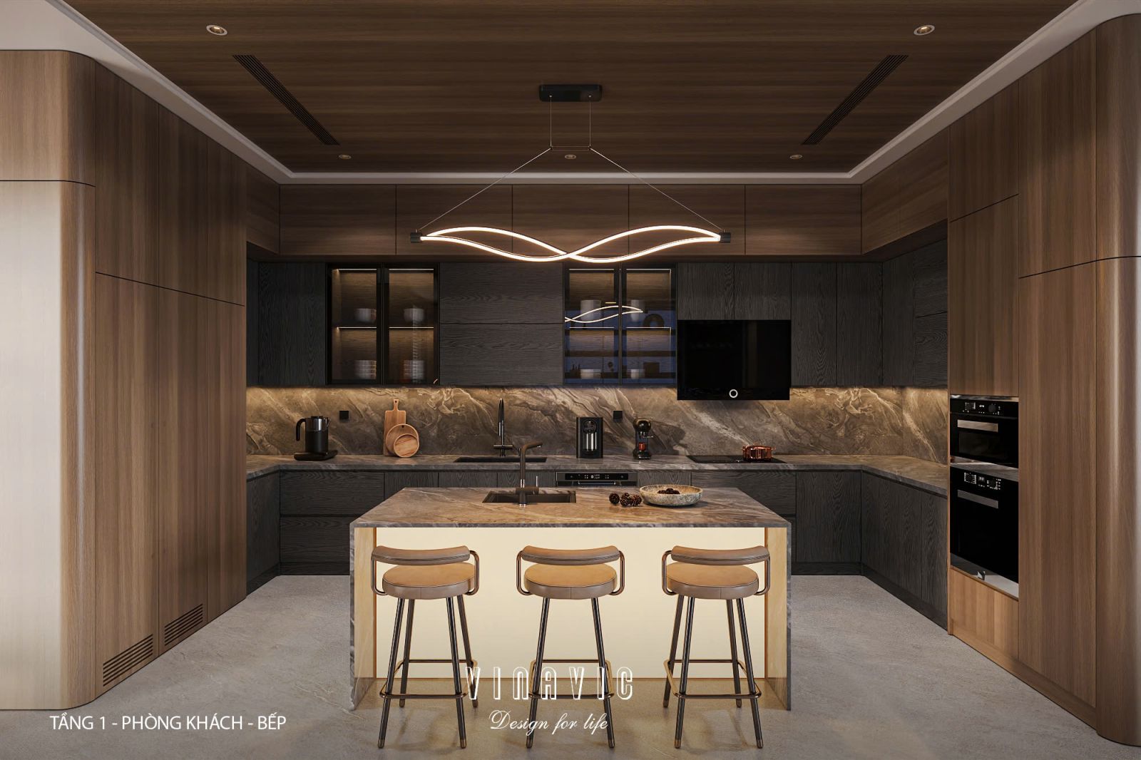 Thiết kế nội thất biệt thự nhà phố (CĐT Mrs Vân - An Giang) NT2365