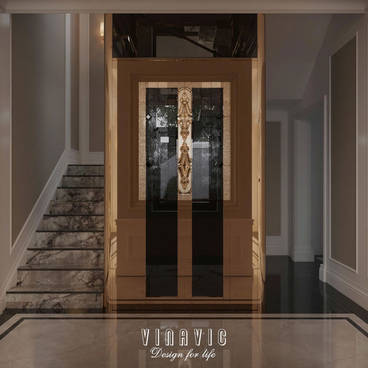 Nội thất tân cổ điển biệt thự 2 tầng 17mx10m (Mrs Thủy - Bắc Ninh) NT2366