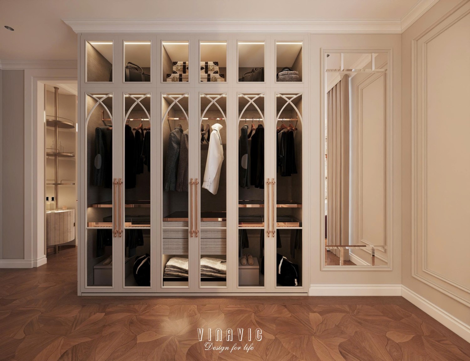 Nội thất biệt thự sang trọng tân cổ điển 4 tầng nhà Mr Nam Hà Nội NT2367