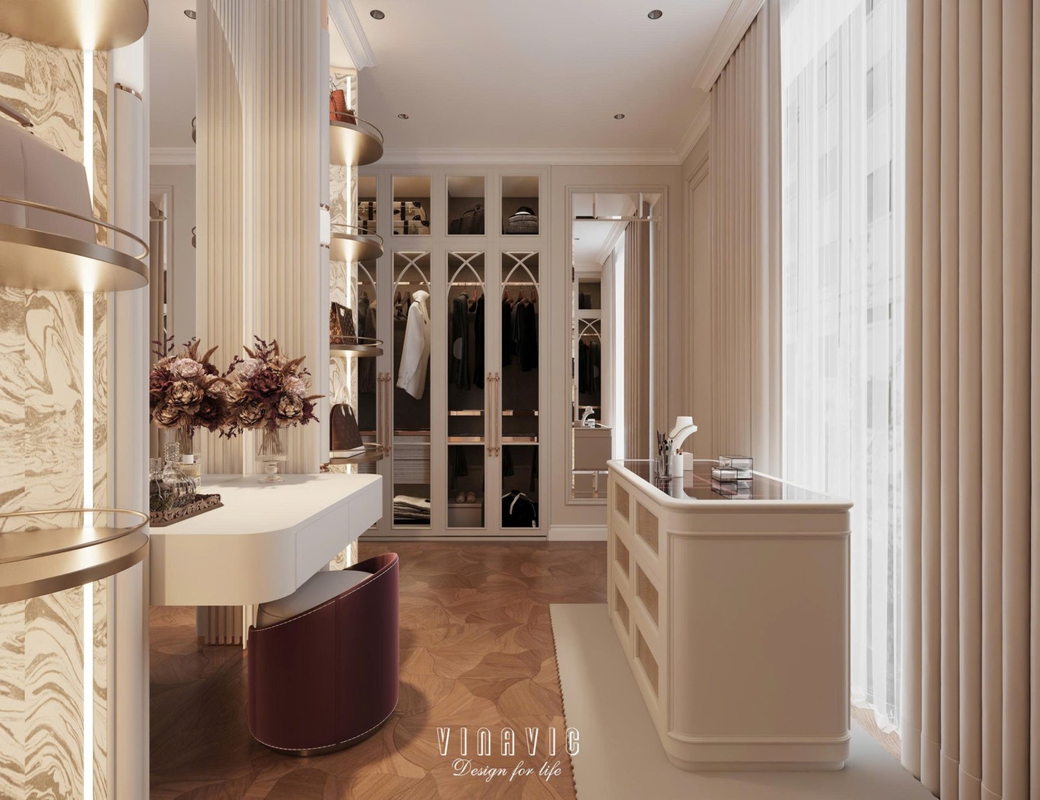 Nội thất biệt thự sang trọng tân cổ điển 4 tầng nhà Mr Nam Hà Nội NT2367