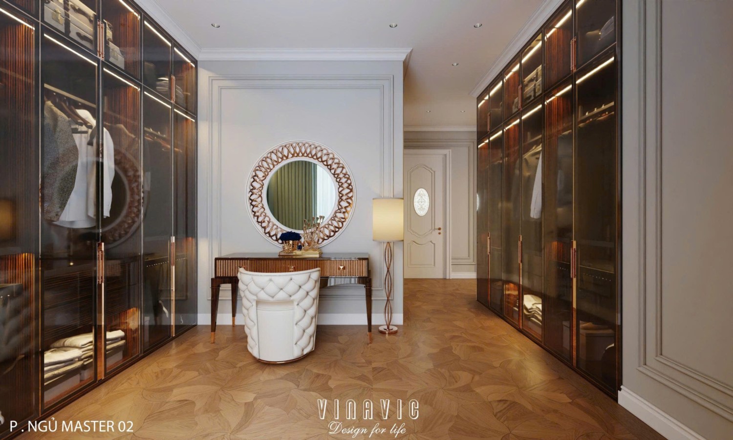 Nội thất biệt thự sang trọng tân cổ điển 4 tầng nhà Mr Nam Hà Nội NT2367