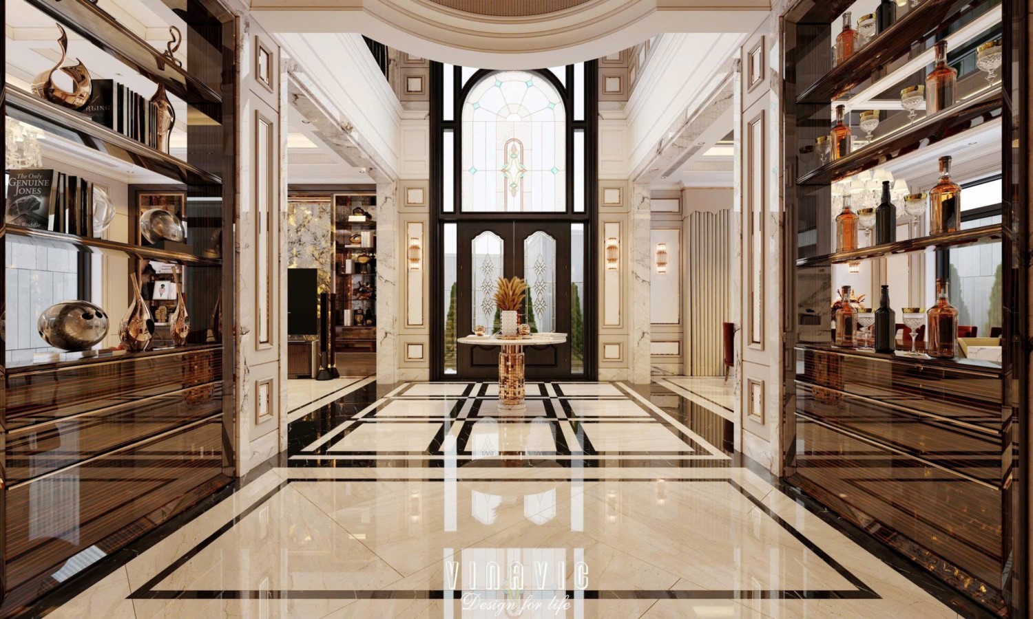 Nội thất biệt thự sang trọng tân cổ điển 4 tầng nhà Mr Nam Hà Nội NT2367