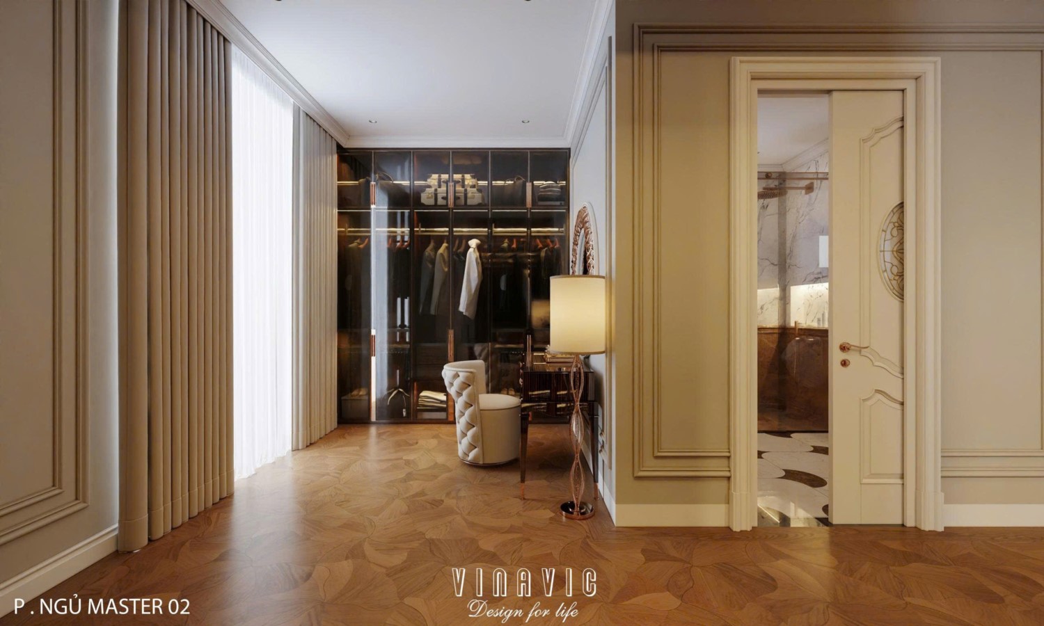 Nội thất biệt thự sang trọng tân cổ điển 4 tầng nhà Mr Nam Hà Nội NT2367