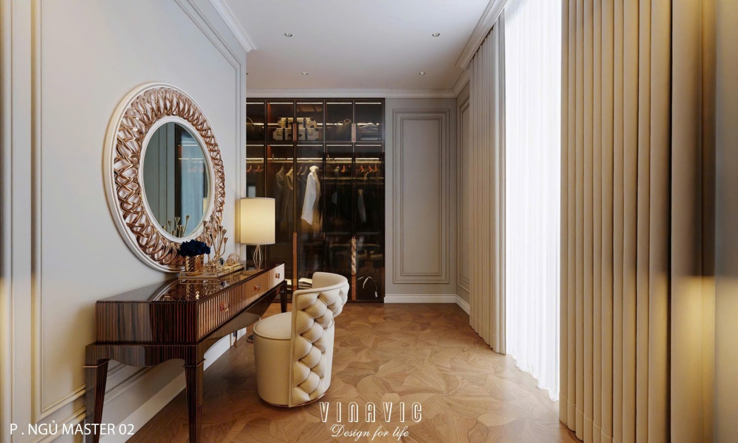 Nội thất biệt thự sang trọng tân cổ điển 4 tầng nhà Mr Nam Hà Nội NT2367