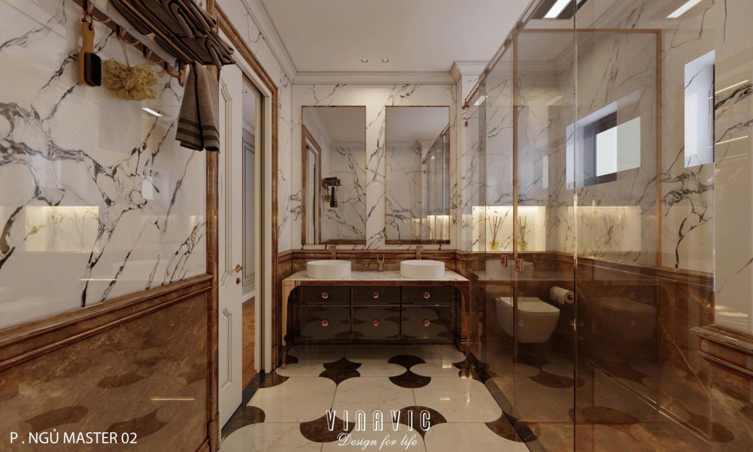 Nội thất biệt thự sang trọng tân cổ điển 4 tầng nhà Mr Nam Hà Nội NT2367