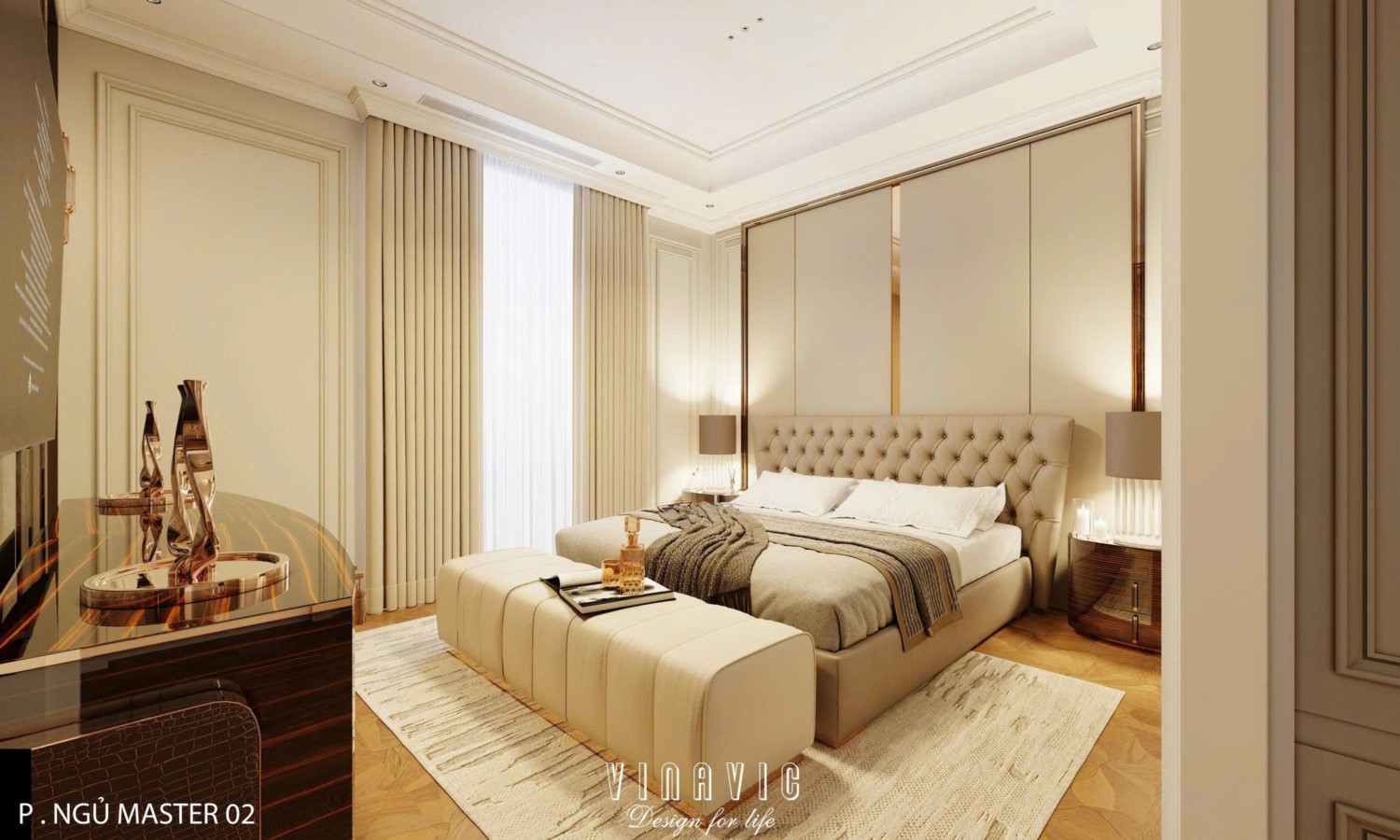 Nội thất biệt thự sang trọng tân cổ điển 4 tầng nhà Mr Nam Hà Nội NT2367