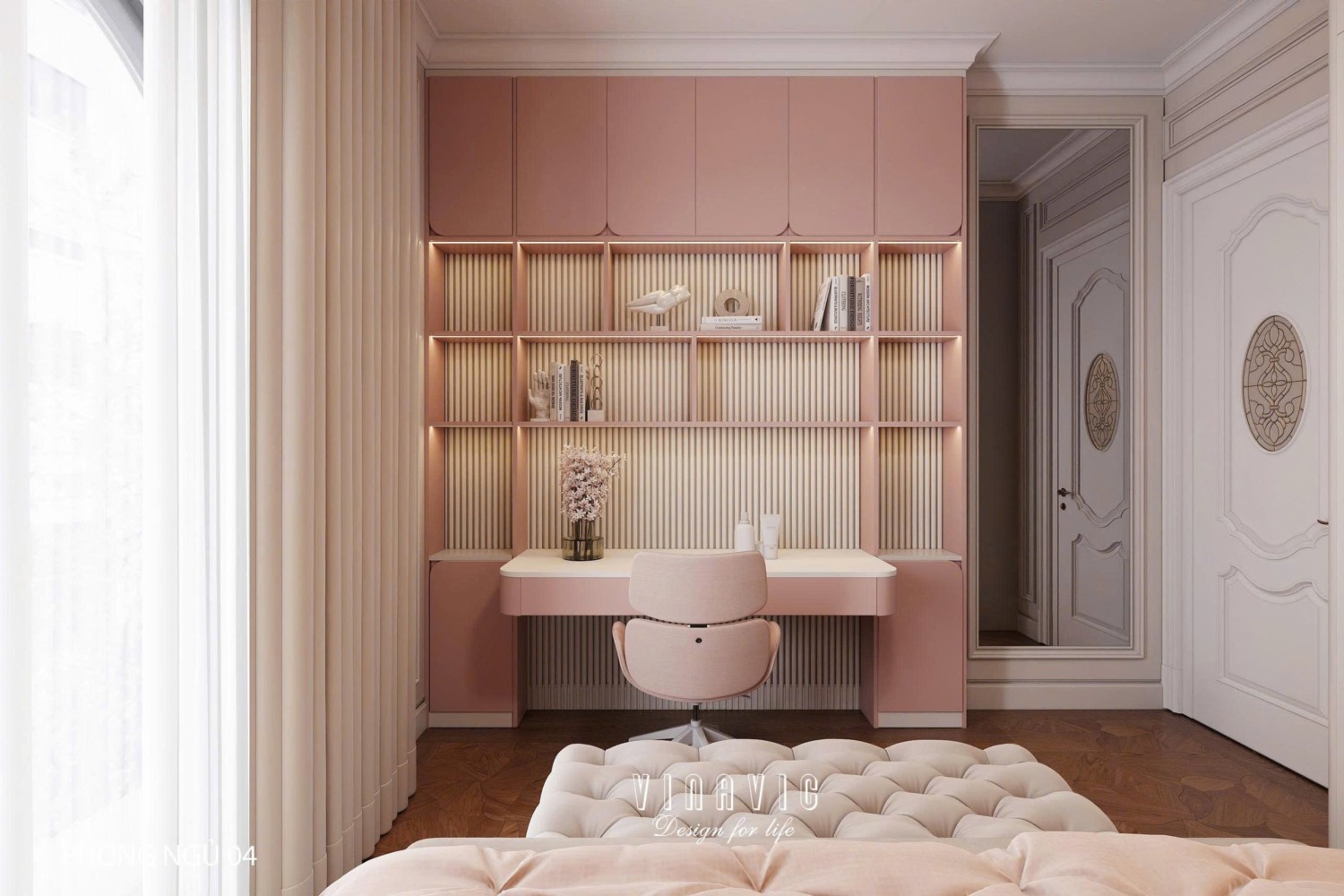 Nội thất biệt thự sang trọng tân cổ điển 4 tầng nhà Mr Nam Hà Nội NT2367