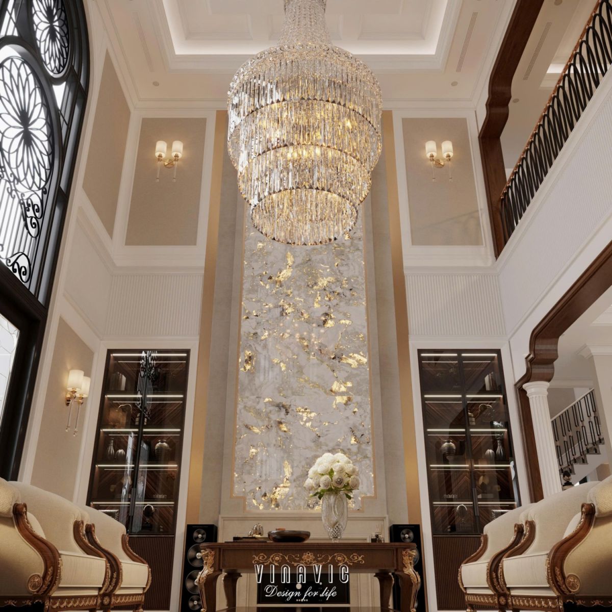 Thiết kế nội thất tân cổ điển biệt thự 170m2 2 tầng CĐT Mrs Thủy - Bắc Ninh NT2368