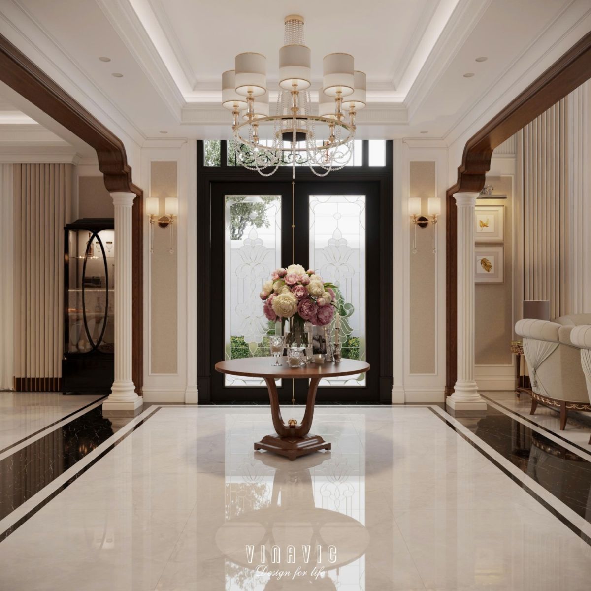 Thiết kế nội thất tân cổ điển biệt thự 170m2 2 tầng CĐT Mrs Thủy - Bắc Ninh NT2368