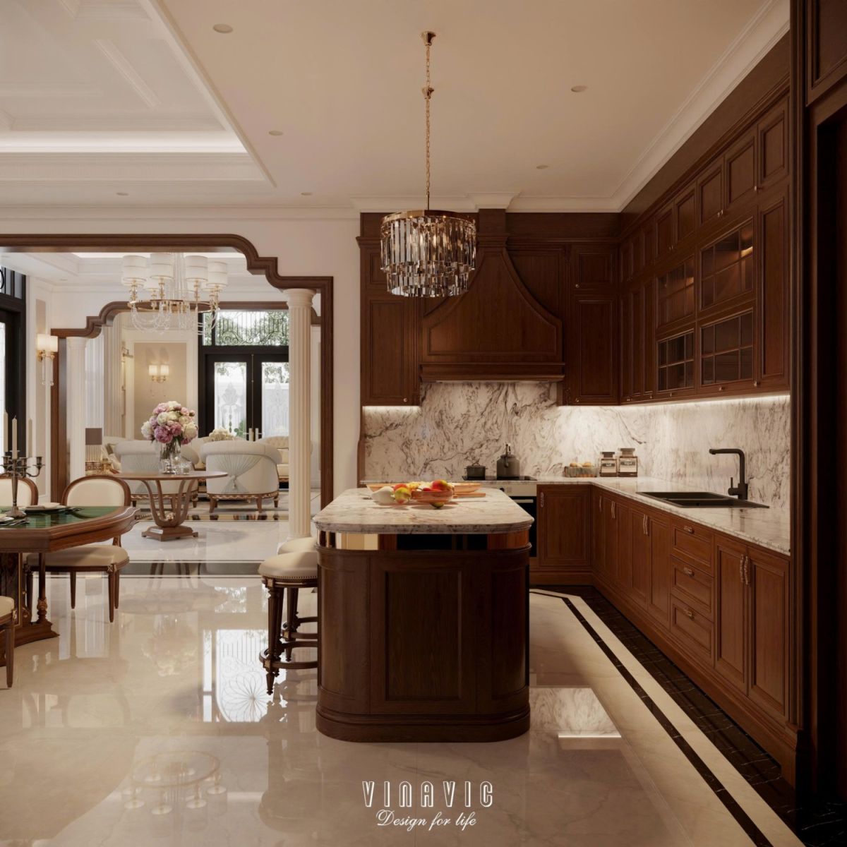 Thiết kế nội thất tân cổ điển biệt thự 170m2 2 tầng CĐT Mrs Thủy - Bắc Ninh NT2368