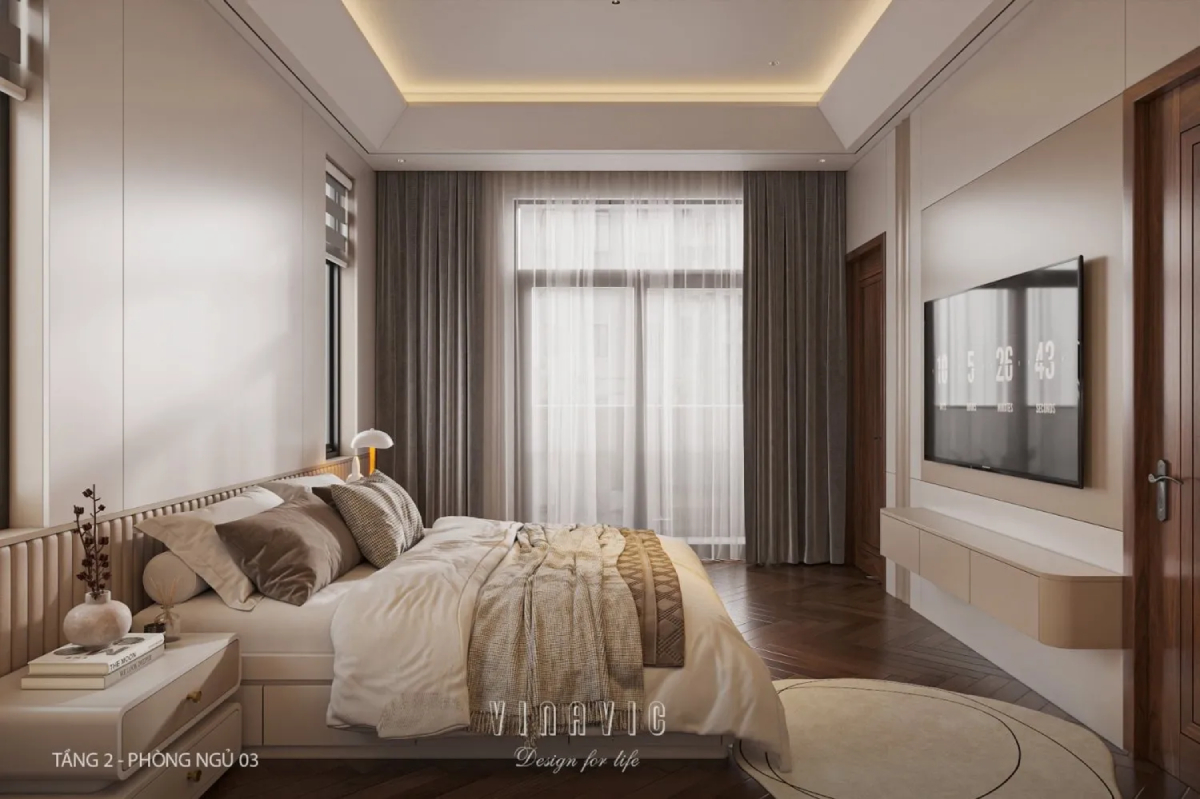 Nội thất phòng ngủ hiện đại tối giản mang lại cảm giác thư giãn