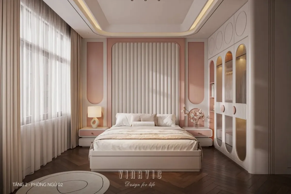 Nội thất phòng ngủ đẳng cấp với bố cục hài hòa và tinh giản