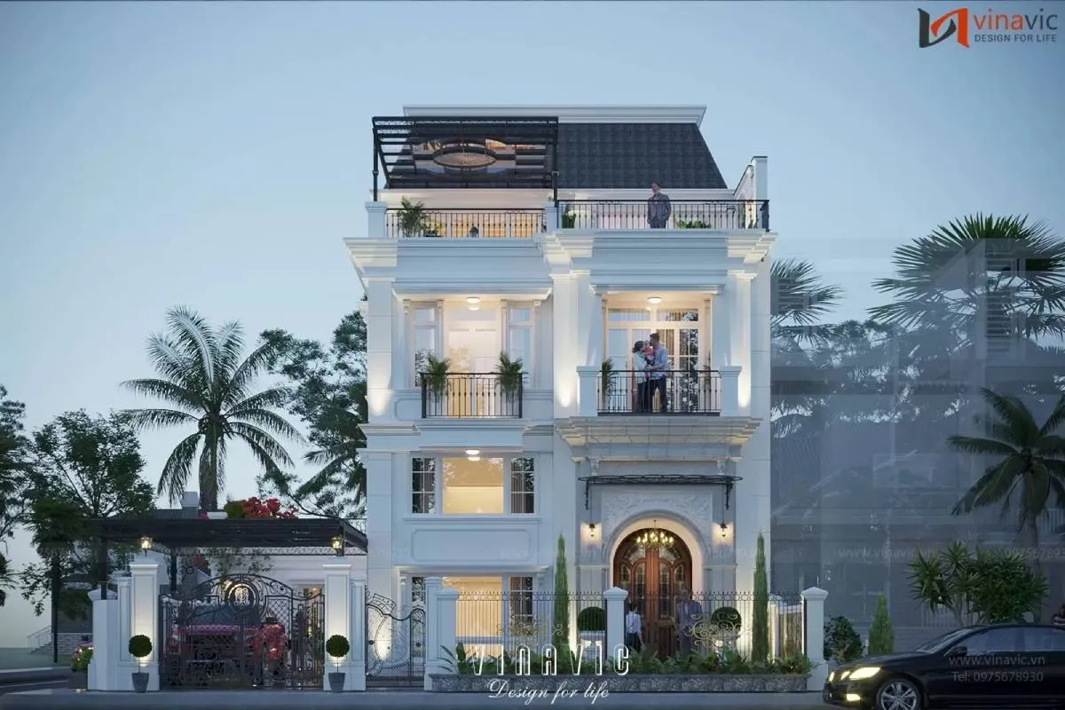Chuyển bị chi phí thiết kế thi công nhà 3 tầng kiến trúc Pháp