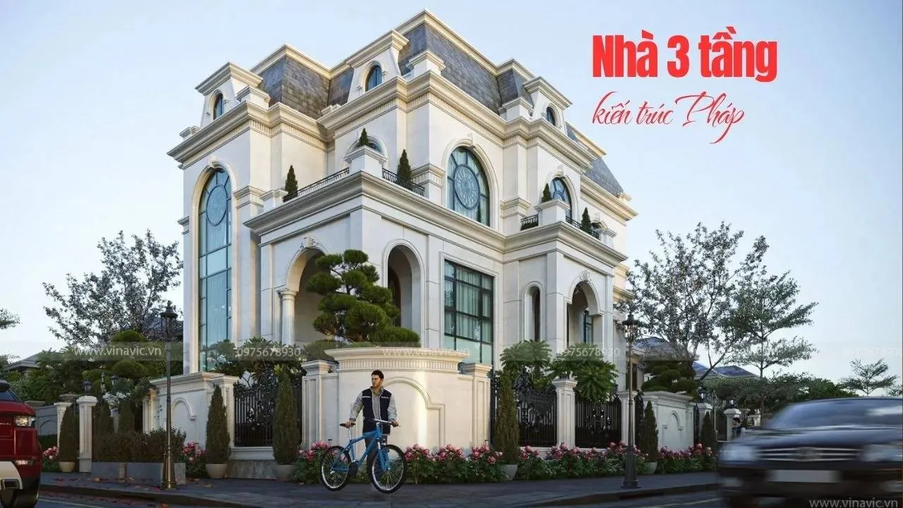 Biệt thự 3 tầng Pháp sang trọng, đẳng cấp sống thượng lưu