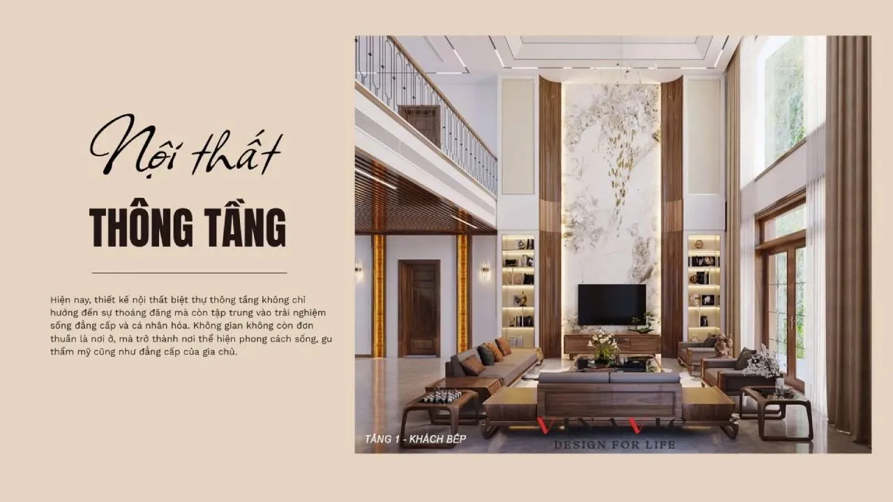 Nội thất biệt thự thông tầng – kiến tạo không gian sang