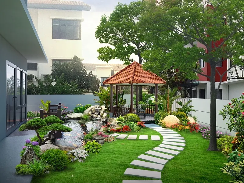 Tích hợp cây xanh vào cảnh quan sân vườn kiến trúc xanh