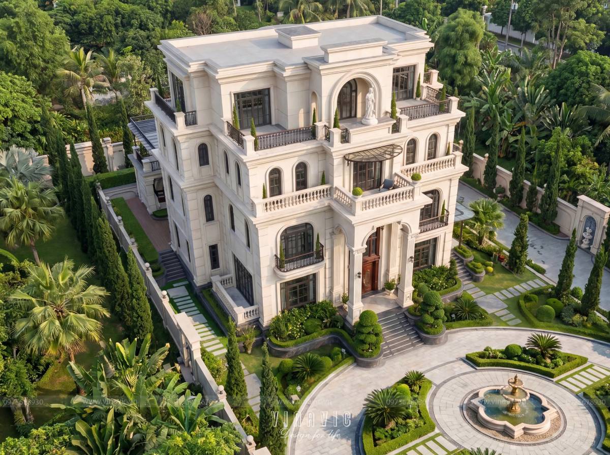 Khu đất vuông lý tưởng cho bố cục biệt thự cân đối, hài hòa.
