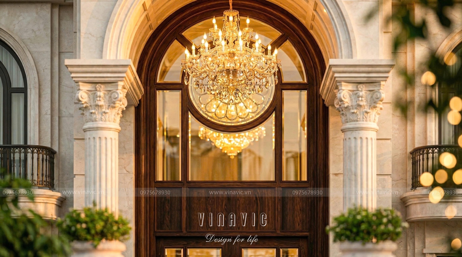 Thiết kế biệt thự tân cổ điển 4 tầng mái mansard 240m2 D'S House BT2463