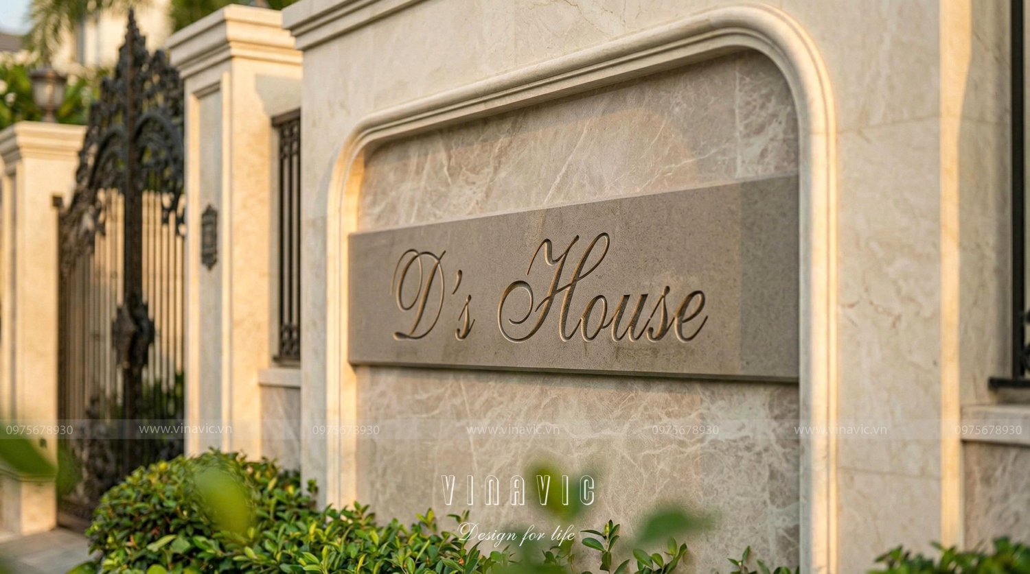 Thiết kế biệt thự tân cổ điển 4 tầng mái mansard 240m2 D'S House BT2463