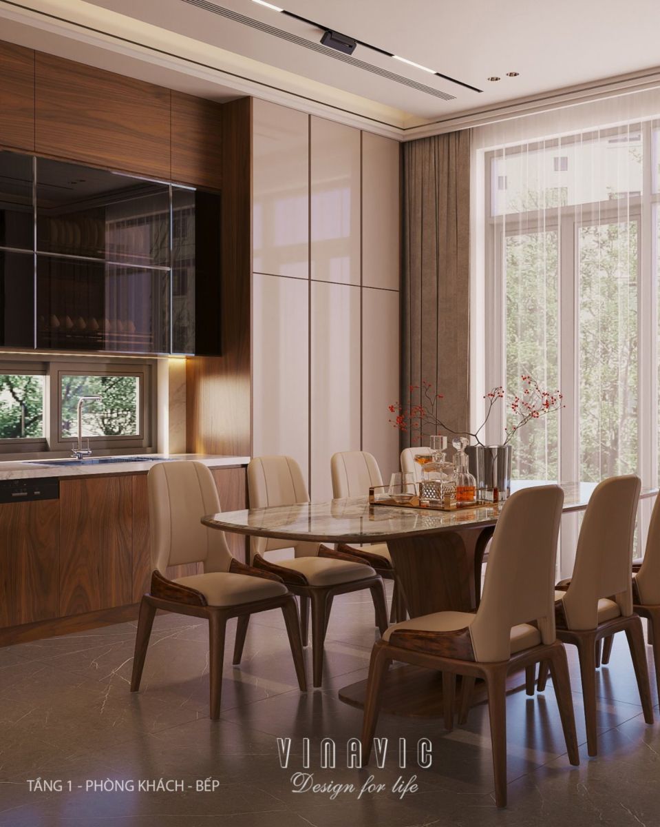 Nội thất biệt thự hiện đại 3 tầng 9x15m Mr Thanh - An Giang NT2369