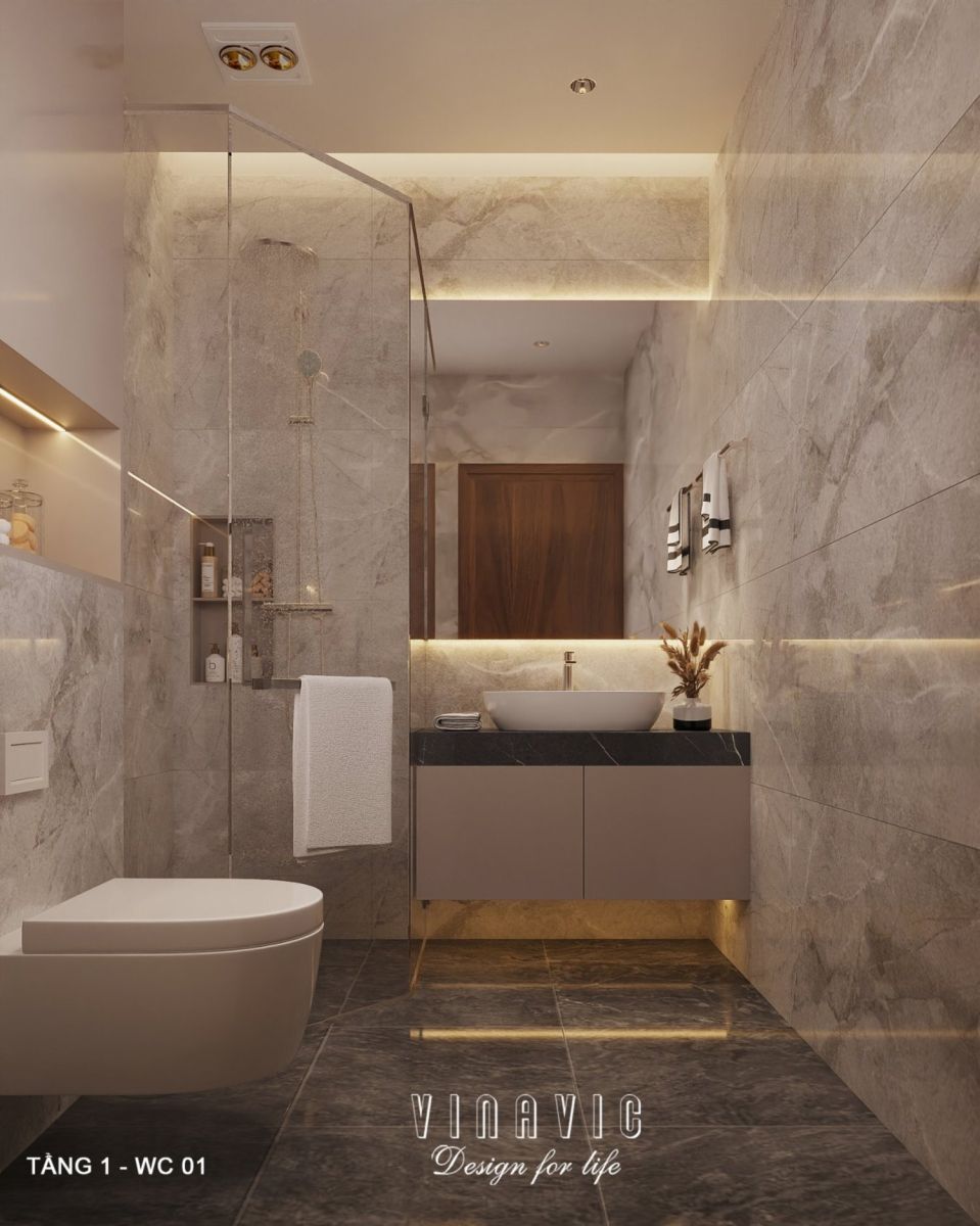 Nội thất biệt thự hiện đại 3 tầng 9x15m Mr Thanh - An Giang NT2369