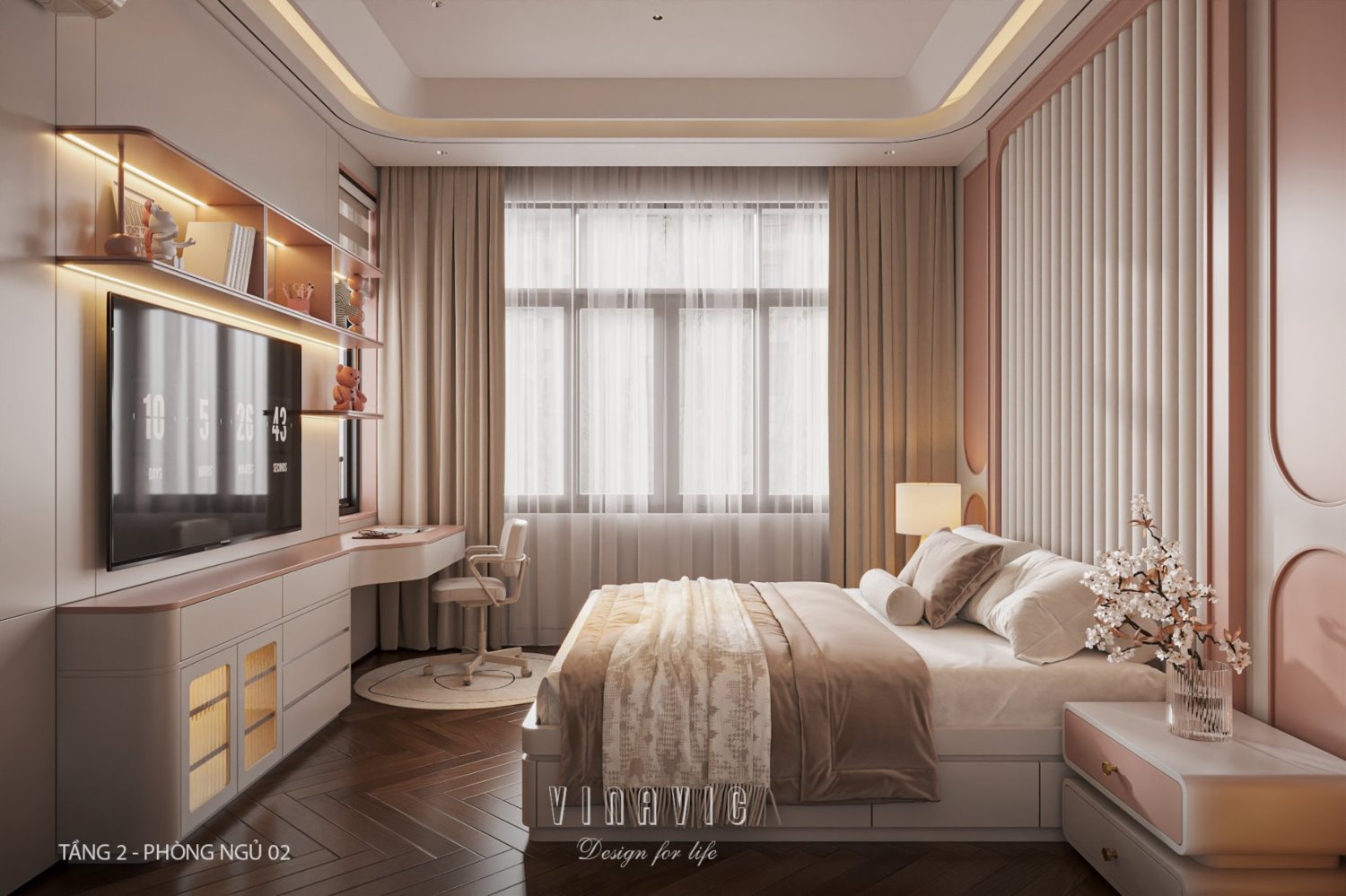 Nội thất biệt thự hiện đại 3 tầng 9x15m Mr Thanh - An Giang NT2369