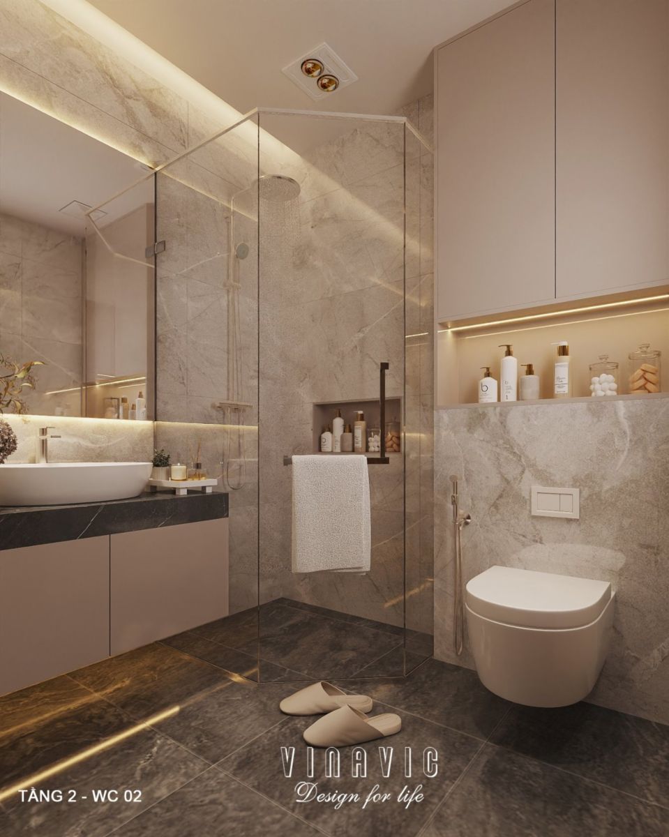 Nội thất biệt thự hiện đại 3 tầng 9x15m Mr Thanh - An Giang NT2369