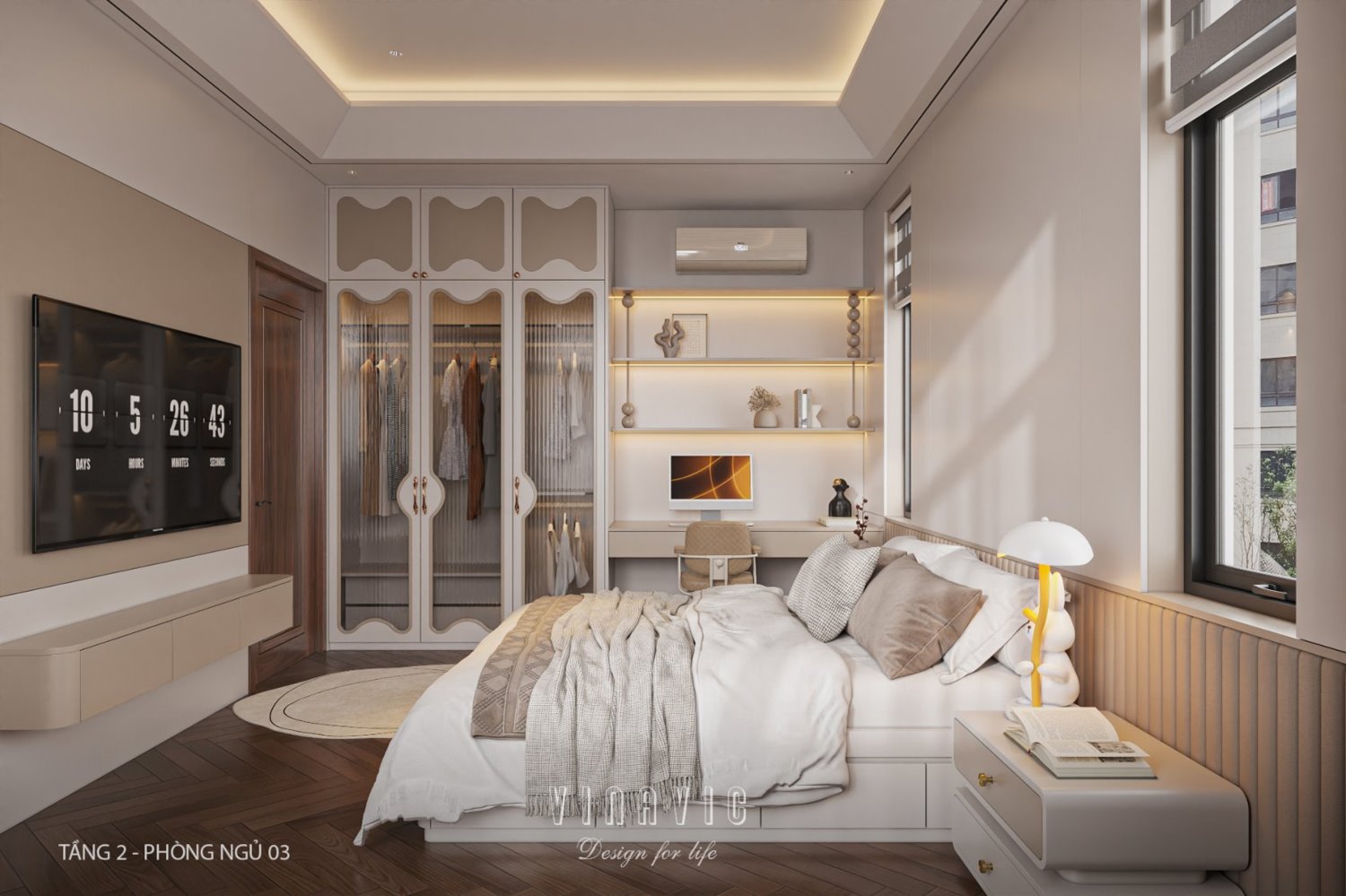 Nội thất biệt thự hiện đại 3 tầng 9x15m Mr Thanh - An Giang NT2369