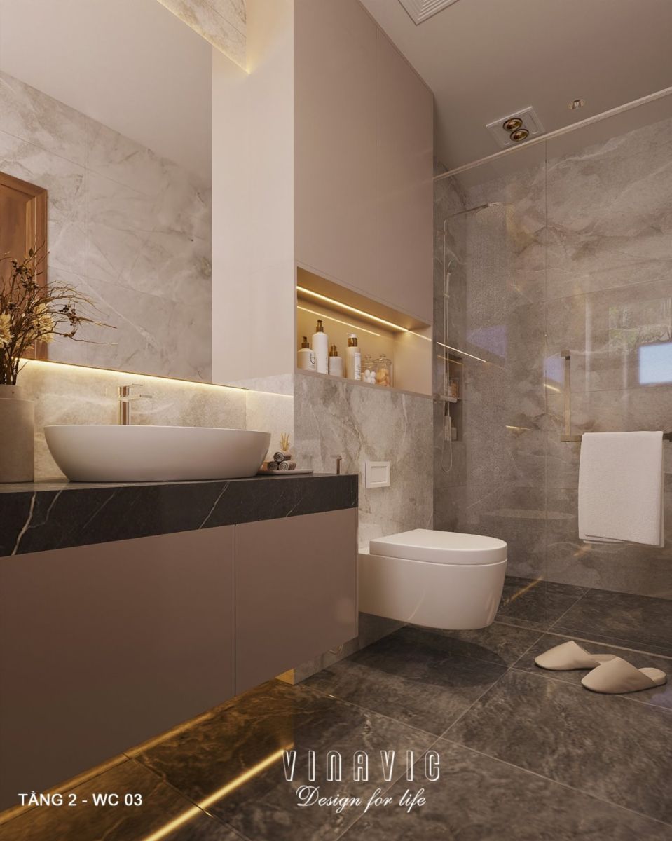 Nội thất biệt thự hiện đại 3 tầng 9x15m Mr Thanh - An Giang NT2369