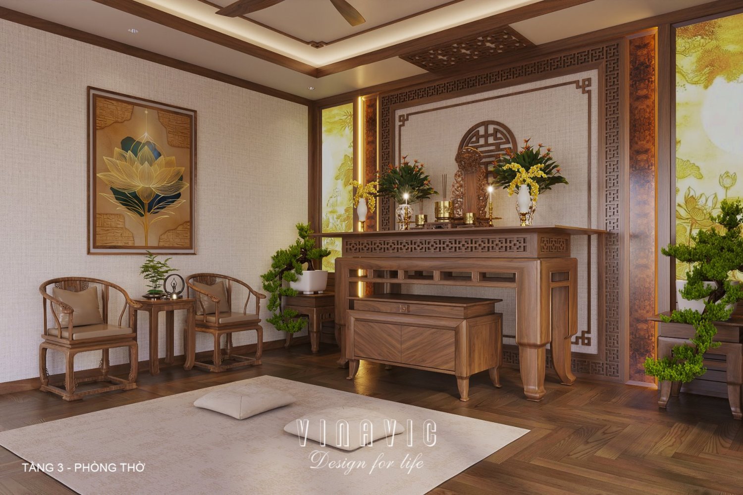 Nội thất biệt thự hiện đại 3 tầng 9x15m Mr Thanh - An Giang NT2369