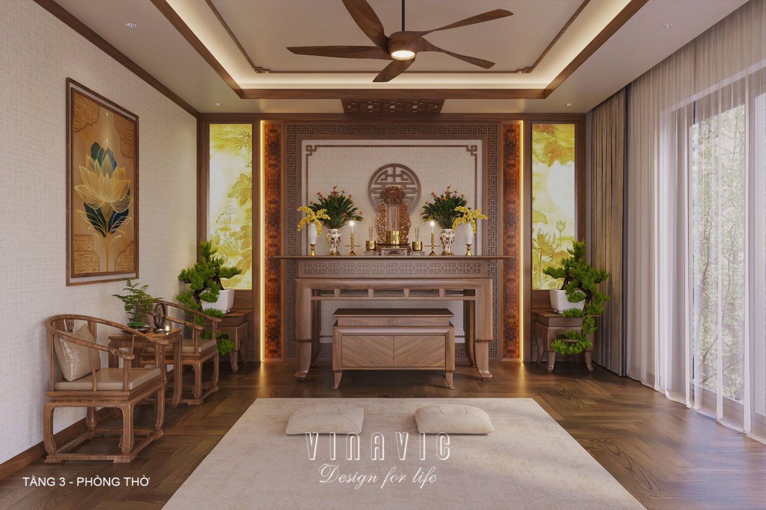 Nội thất biệt thự hiện đại 3 tầng 9x15m Mr Thanh - An Giang NT2369