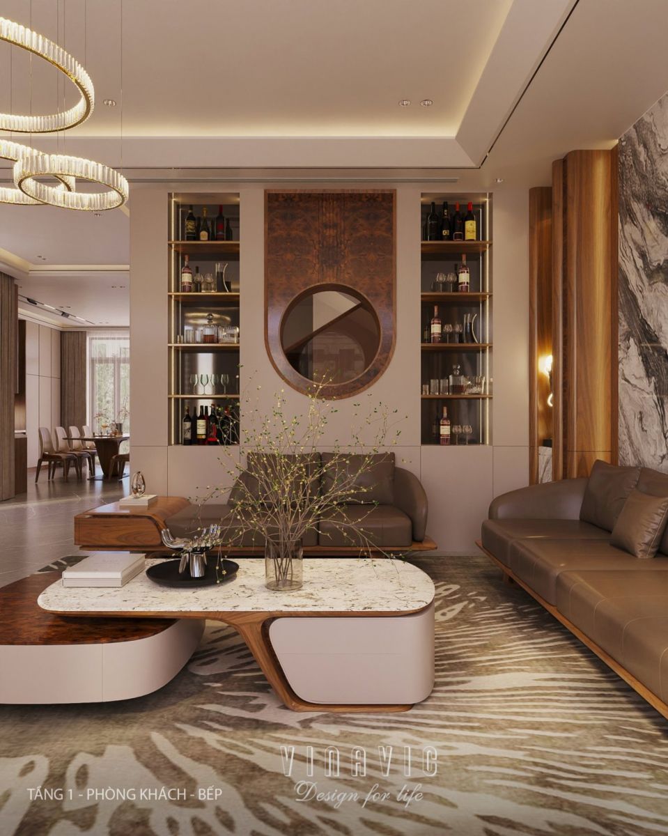 Nội thất biệt thự hiện đại 3 tầng 9x15m Mr Thanh - An Giang NT2369