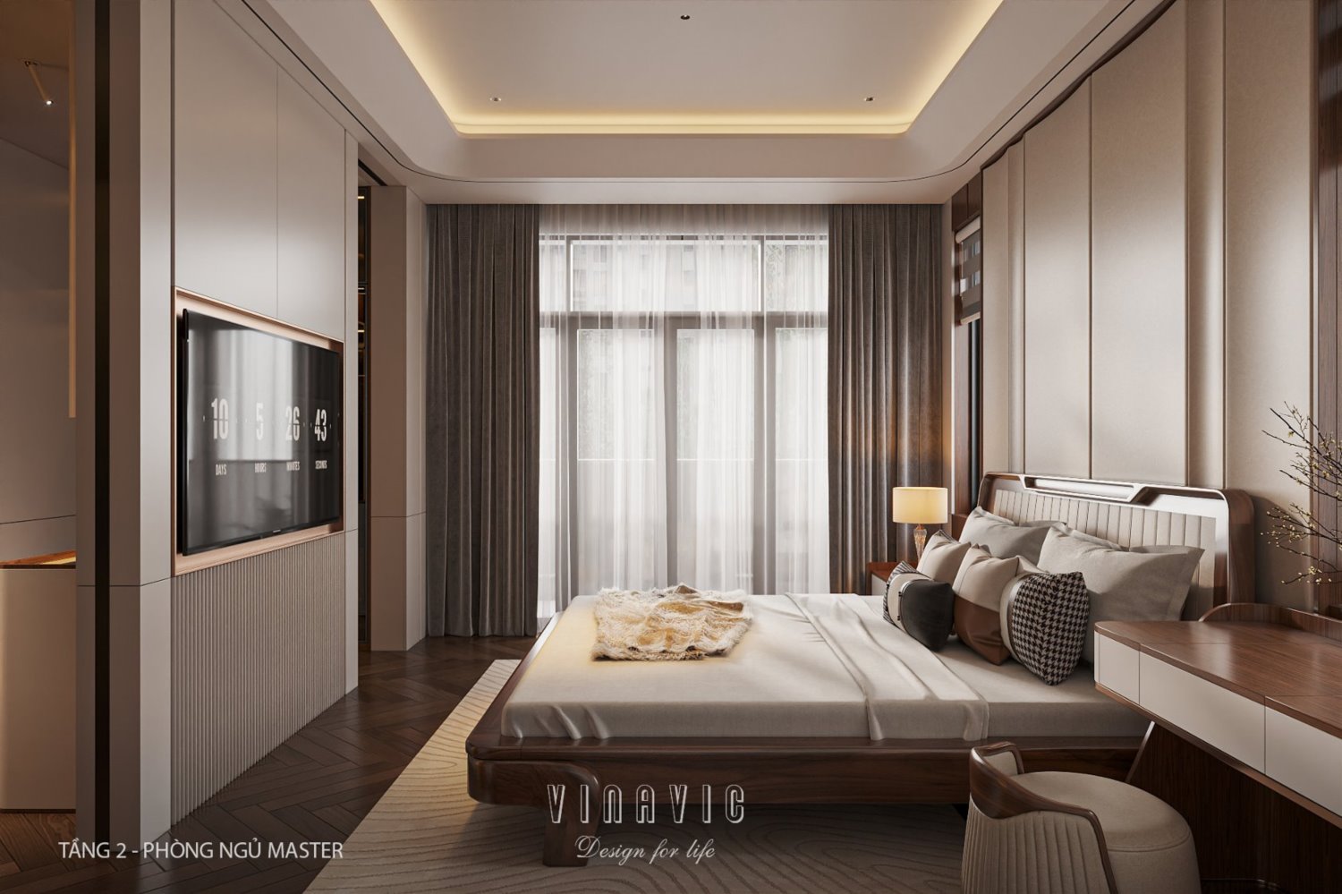 Nội thất biệt thự hiện đại 3 tầng 9x15m Mr Thanh - An Giang NT2369