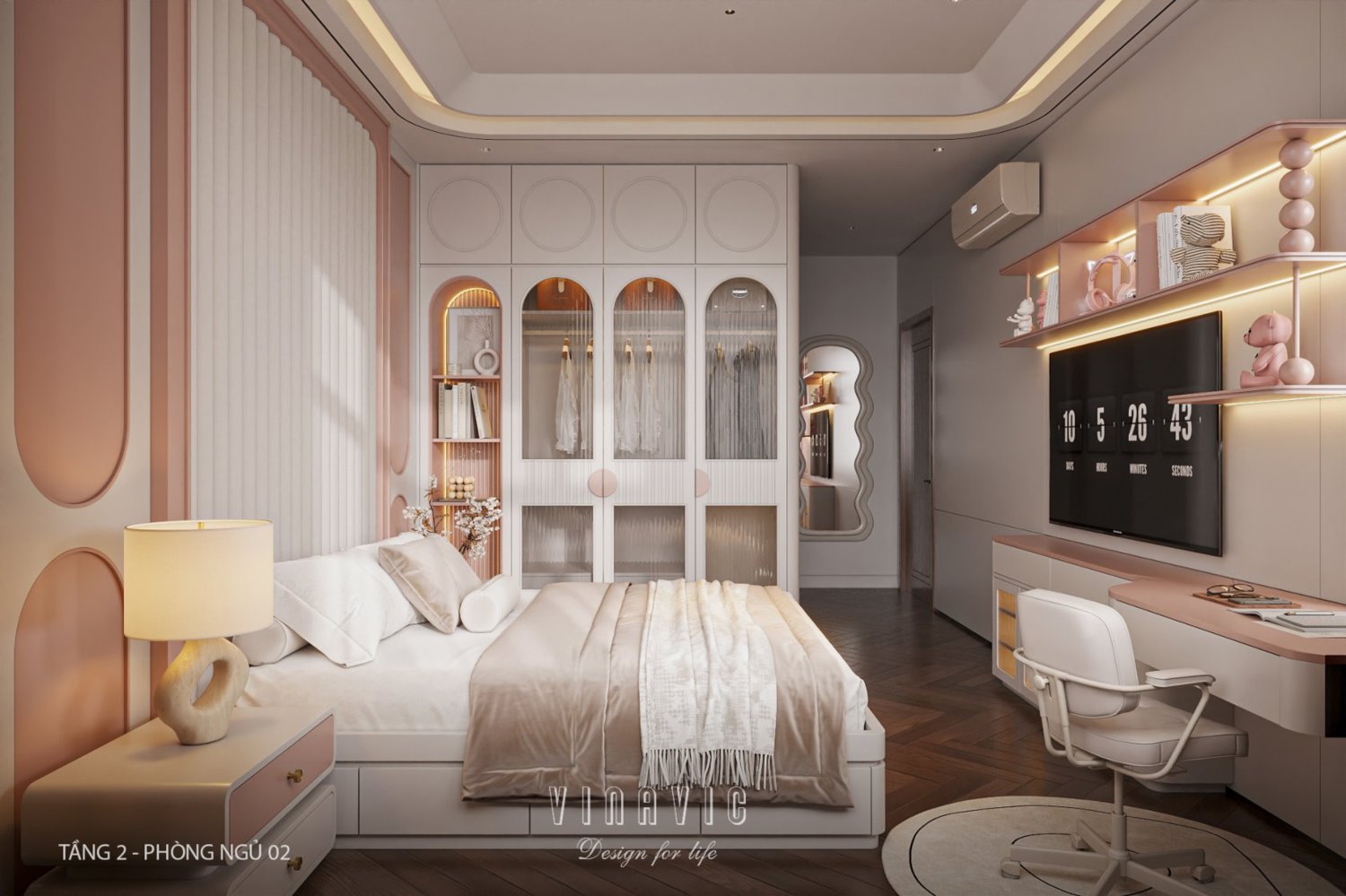 Nội thất biệt thự hiện đại 3 tầng 9x15m Mr Thanh - An Giang NT2369