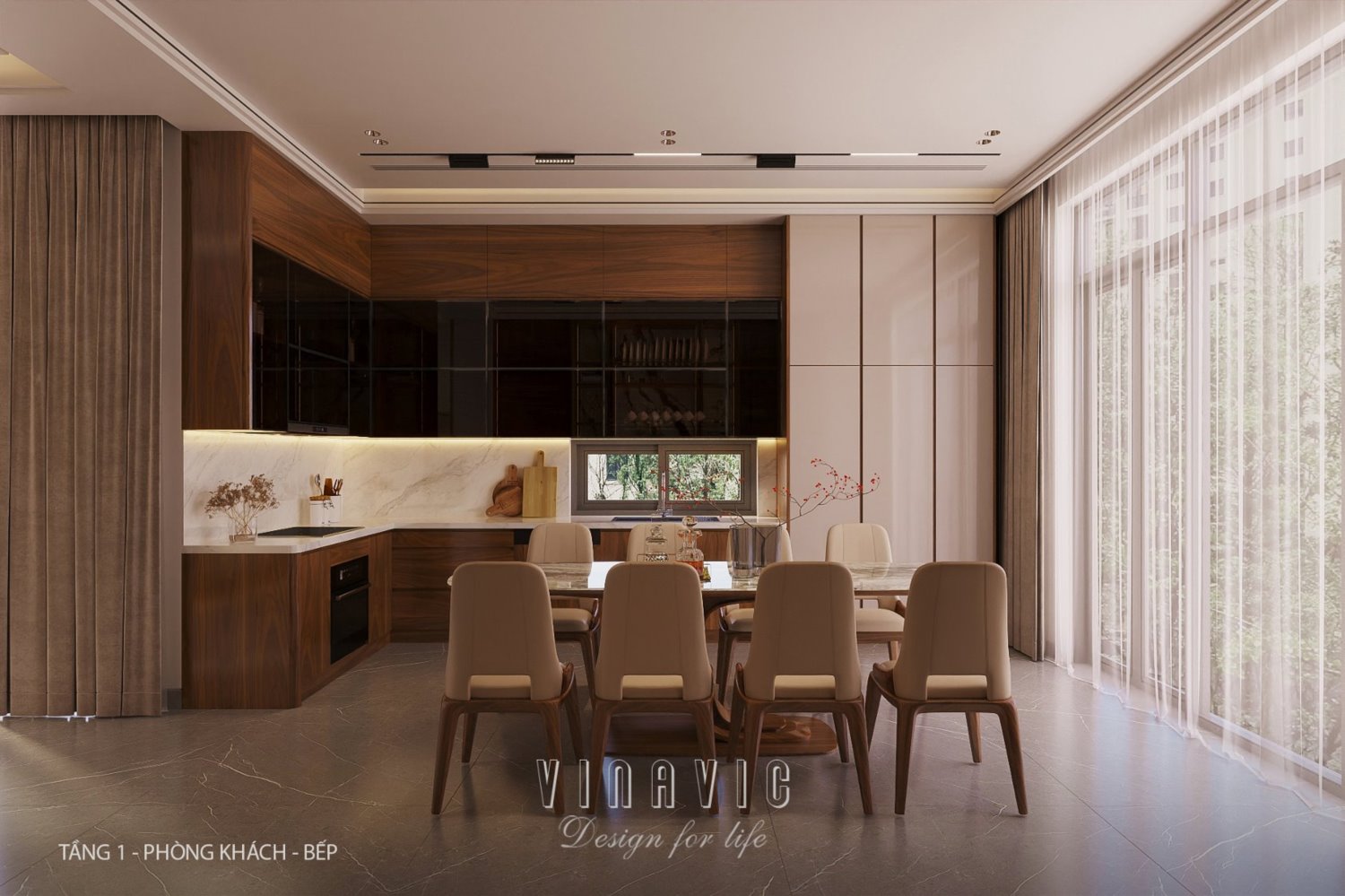 Nội thất biệt thự hiện đại 3 tầng 9x15m Mr Thanh - An Giang NT2369