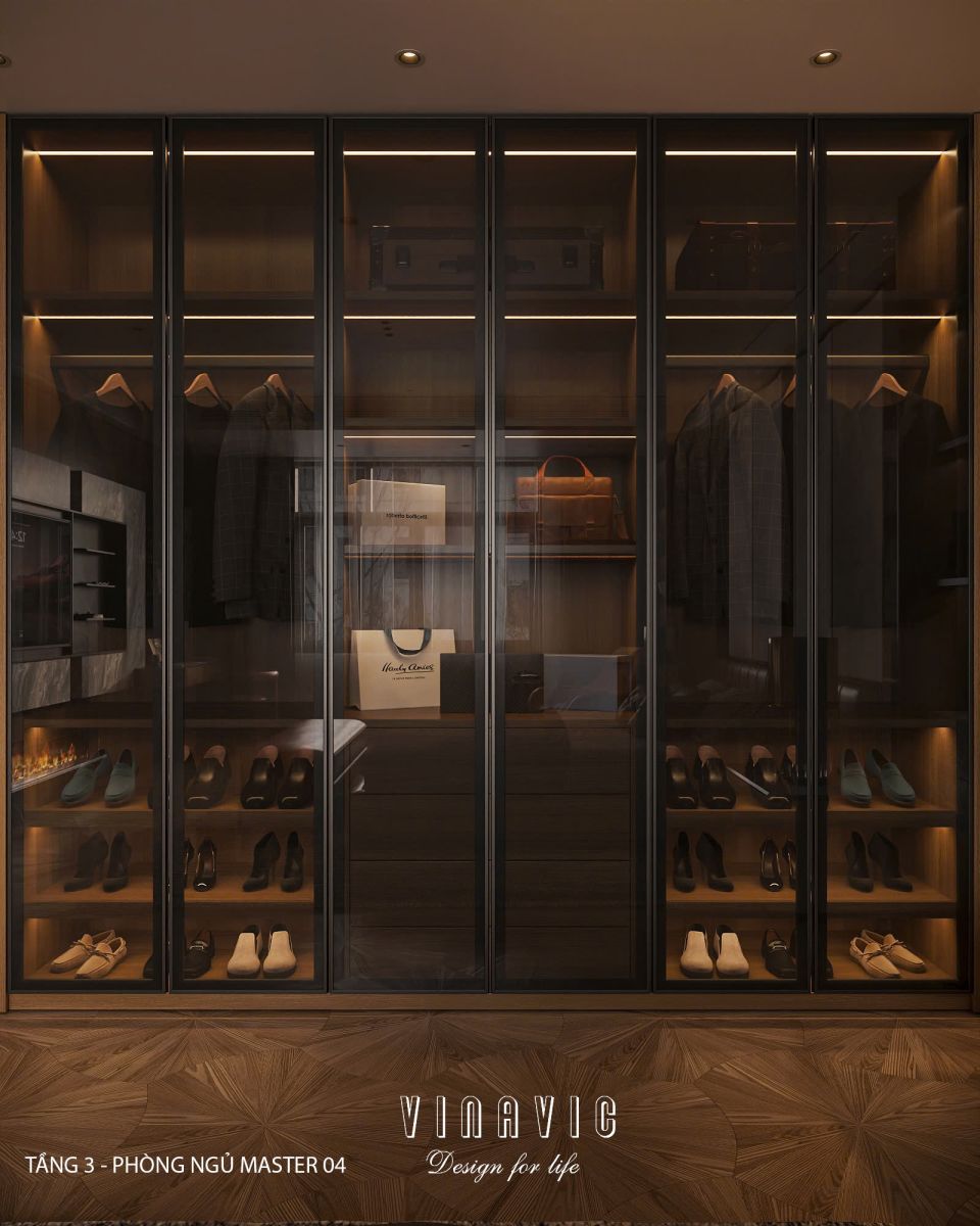 Phối cảnh phòng ngủ master 03 biệt thự nhà phố chị Vân - An Giang NT2365