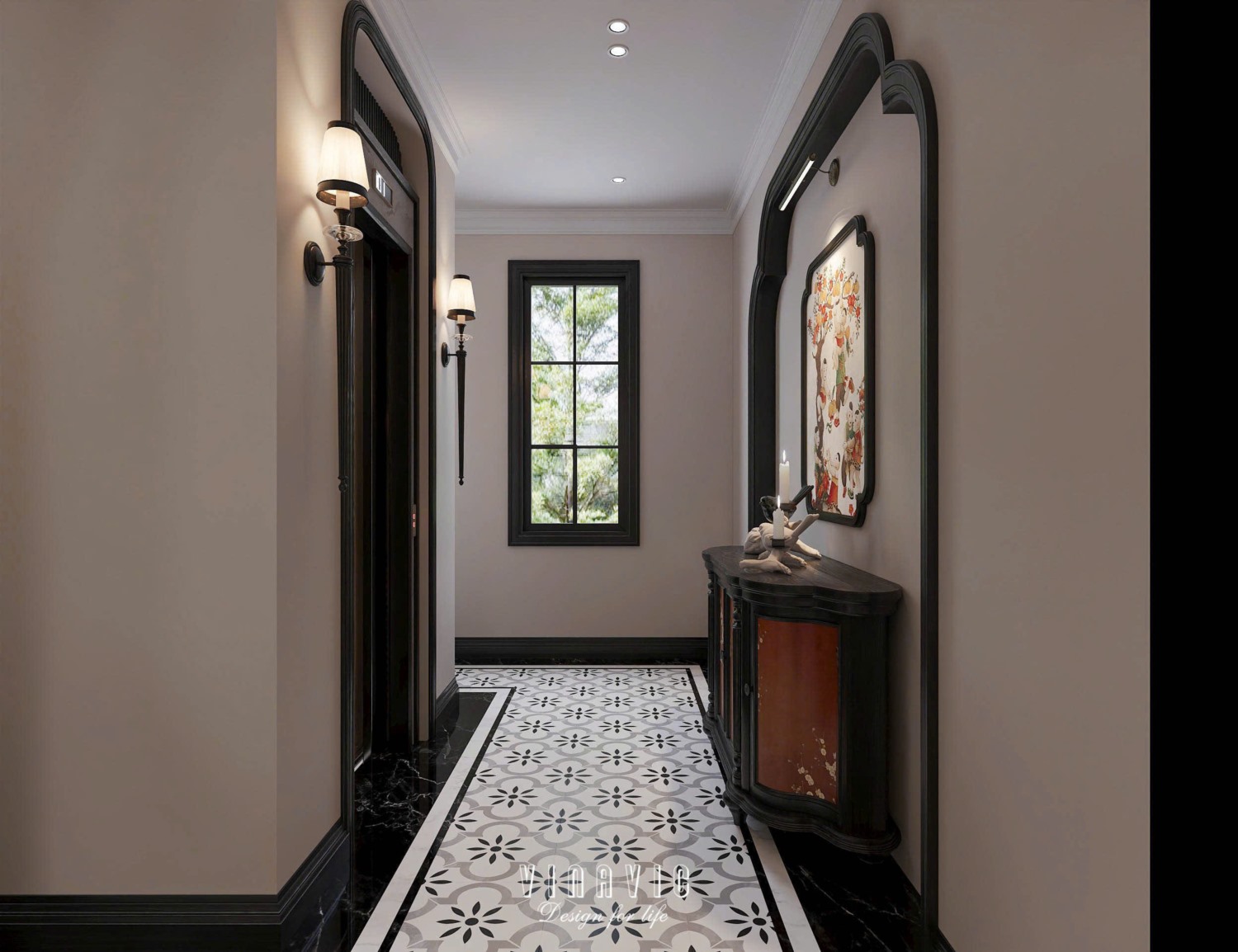 Nội thất nhà phố Indochine 4 tầng 1 tum 5x20m Mr Trung - Nam Định NT2370