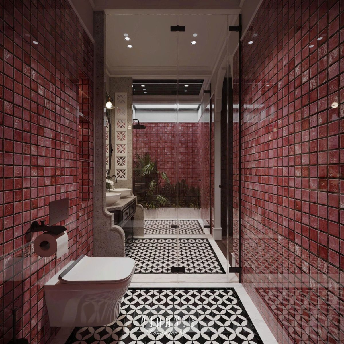 Nội thất nhà phố Indochine 4 tầng 1 tum 5x20m Mr Trung - Nam Định NT2370