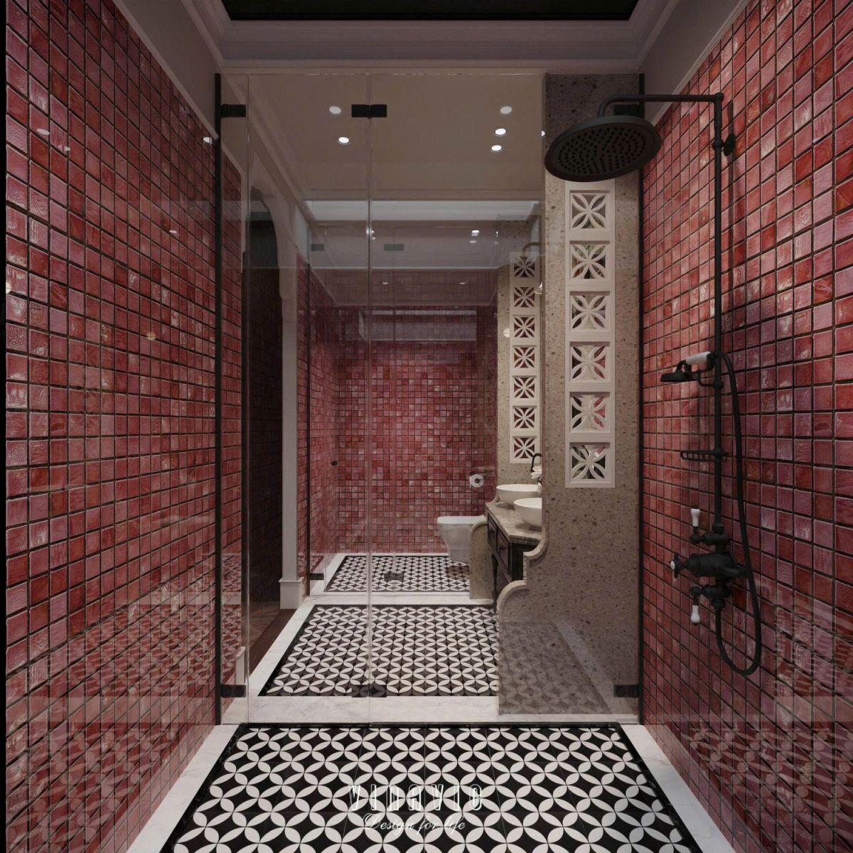 Nội thất nhà phố Indochine 4 tầng 1 tum 5x20m Mr Trung - Nam Định NT2370